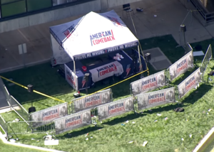 Charlie Kirk shooting scene overhead view