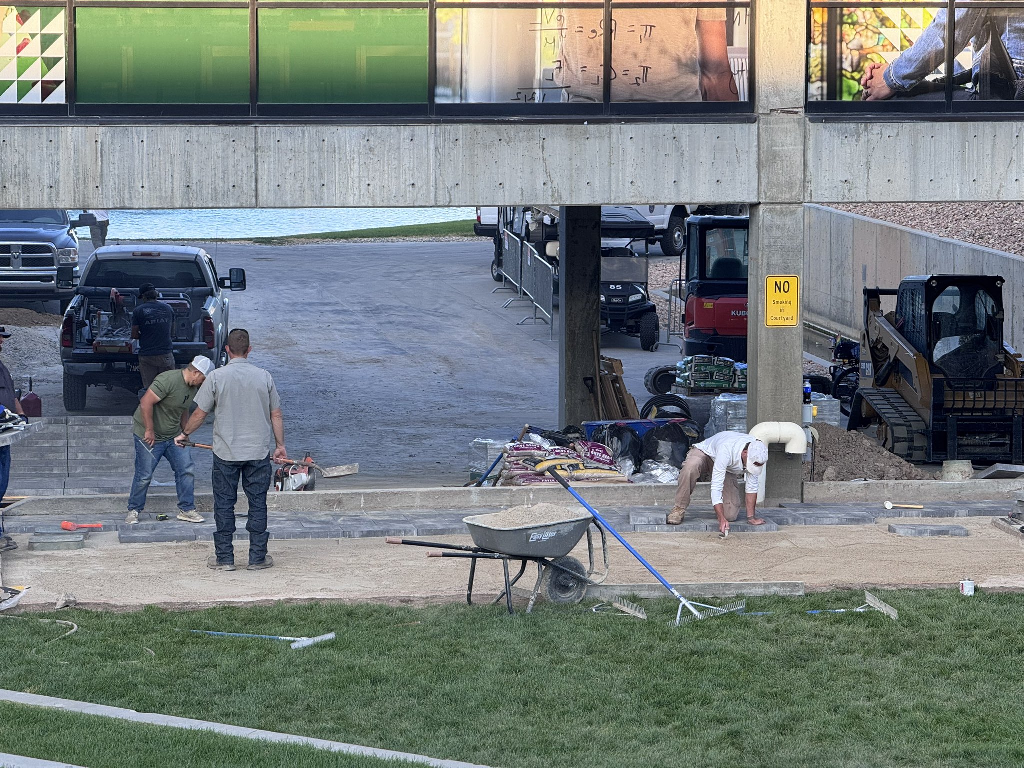concrete pavers at charlie kirk assassination scene